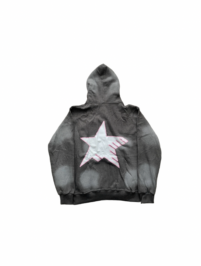 Acentrix Grey and Pink zip up hoodie