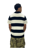 Rugby Black and White Knitted polo