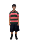 Rugby Pink and Green Knitted polo