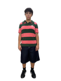 Rugby Pink and Green Knitted polo