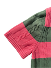 Rugby Pink and Green Knitted polo