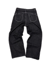 Ribbed Black Denim