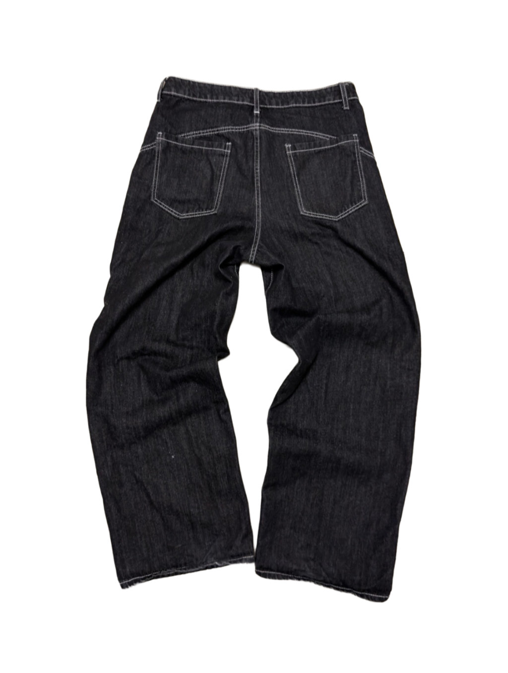 Ribbed Black Denim