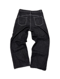 Ribbed Black Denim