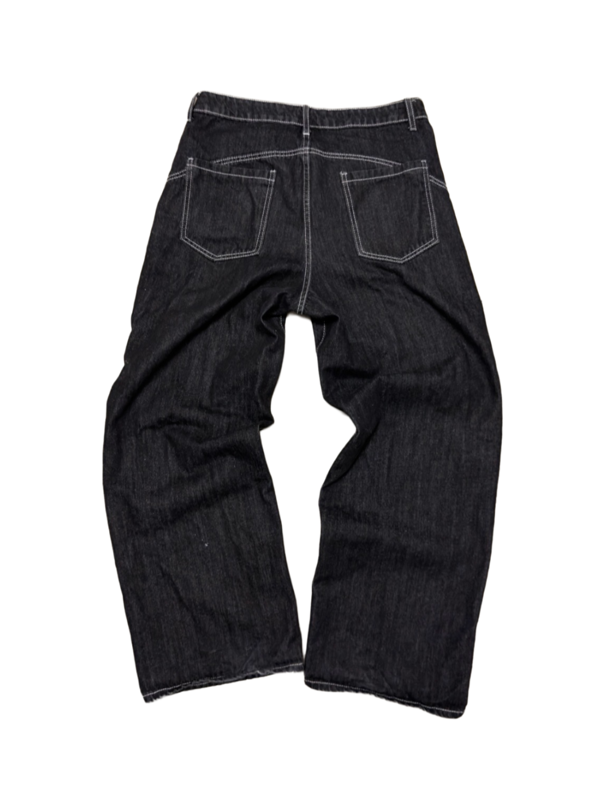 Ribbed Black Denim