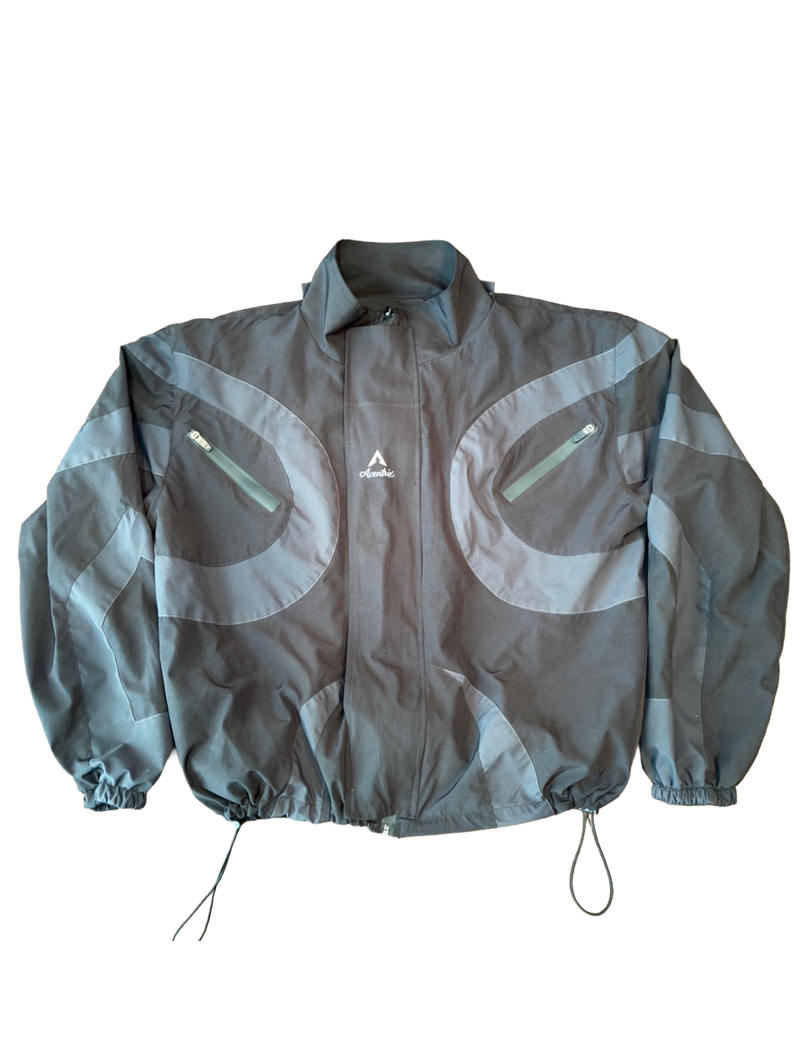 Reversible Black Windbreaker
