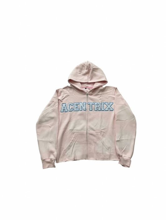 Acentrix Pink Zip up hoodie