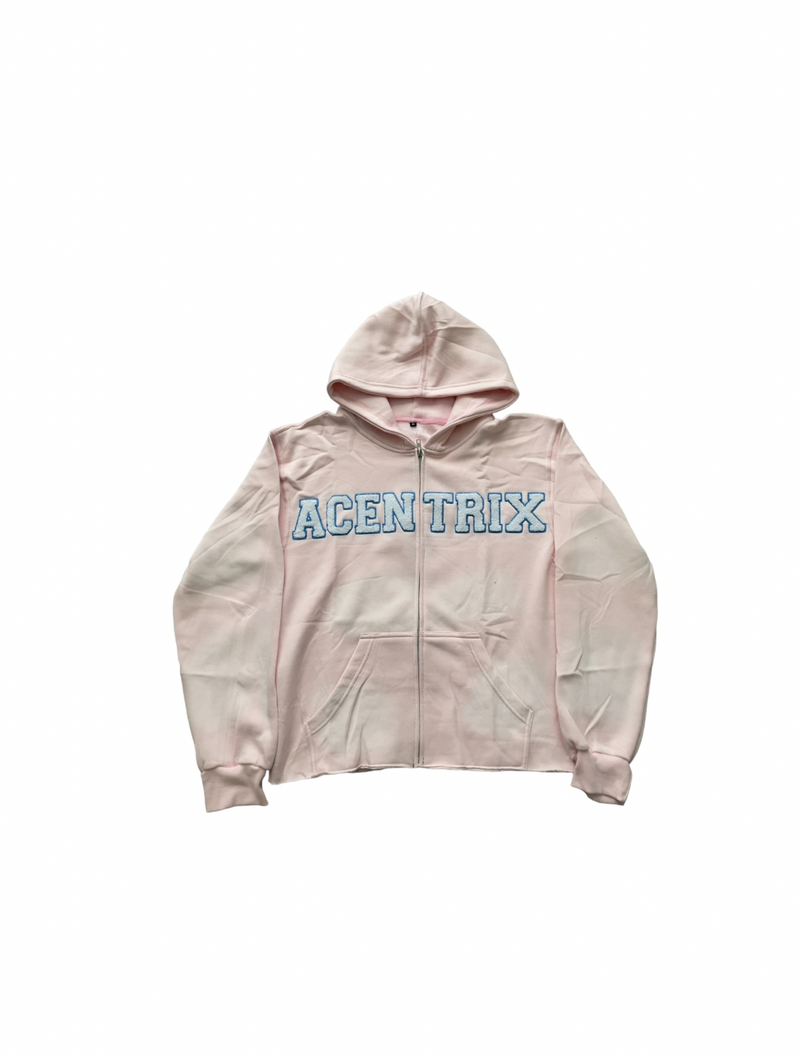 Acentrix Pink Zip up hoodie
