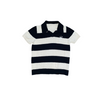 Rugby Black and White Knitted polo