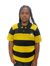 Rugby Black and Yellow Knitted polo