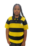 Rugby Black and Yellow Knitted polo