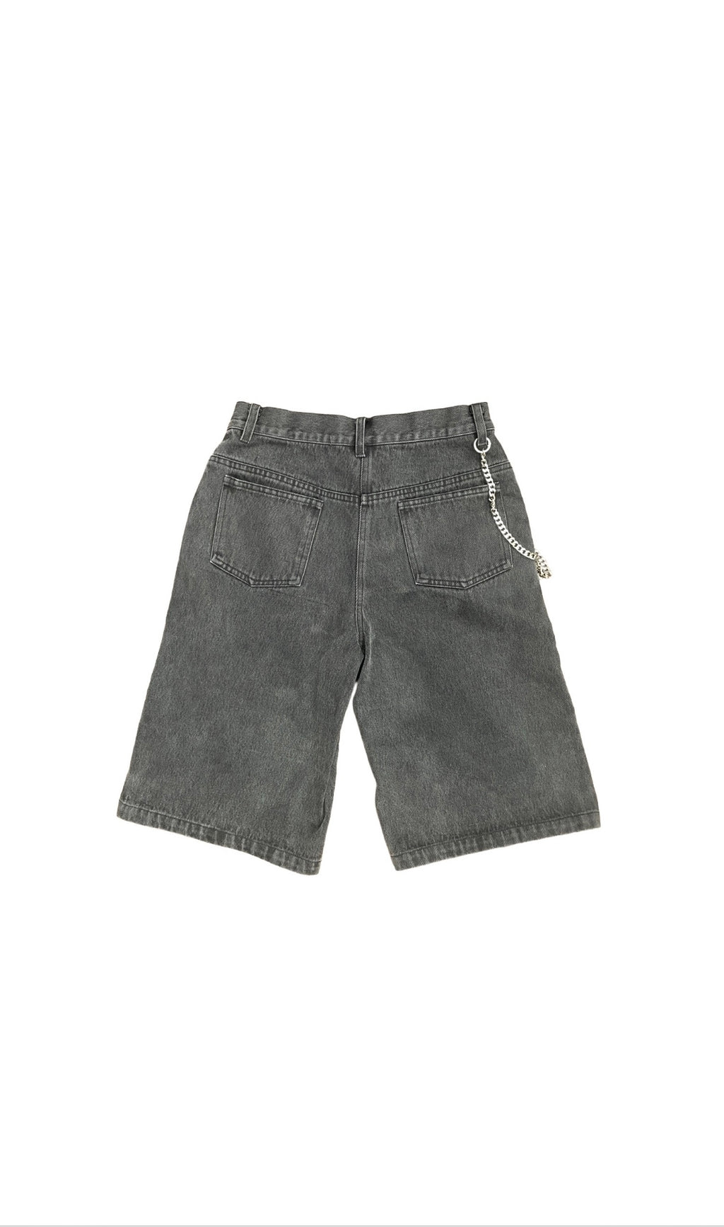 Black denim layerd Jorts