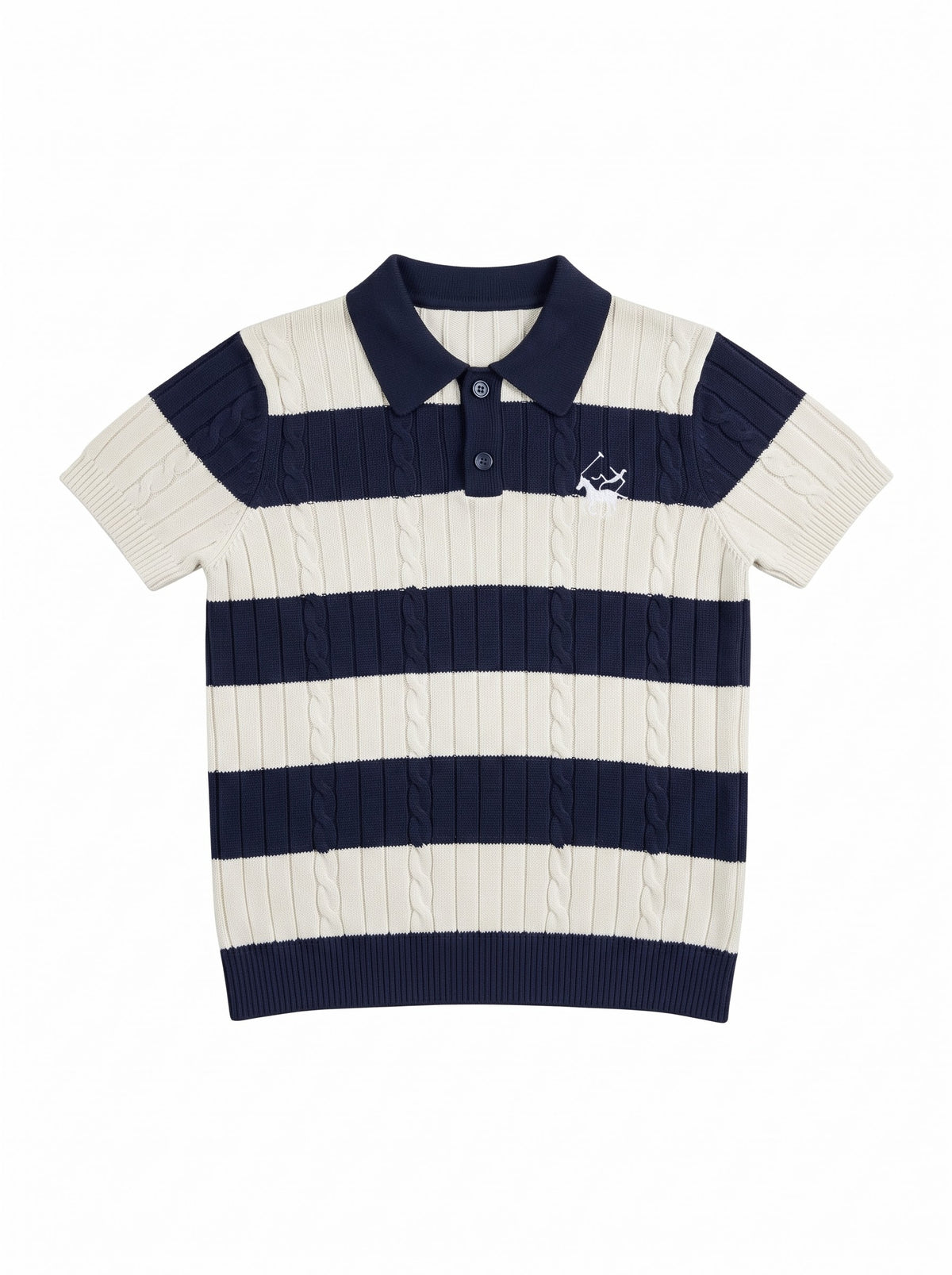 Navy knit polo