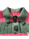 Rugby Pink and Green Knitted polo