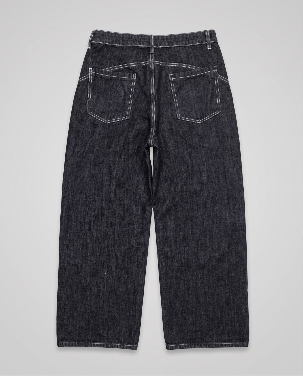 Ribbed Black Denim