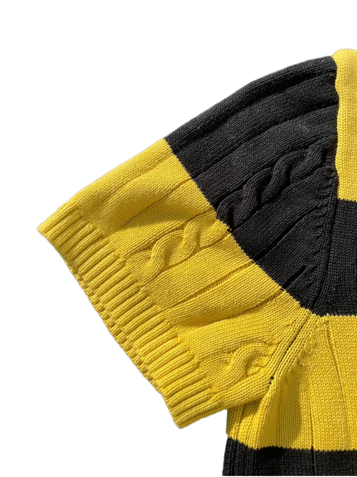 Rugby Black and Yellow Knitted polo