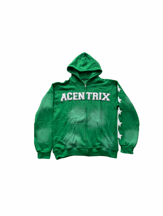 Acentrix Kelly Green zip up hoodie