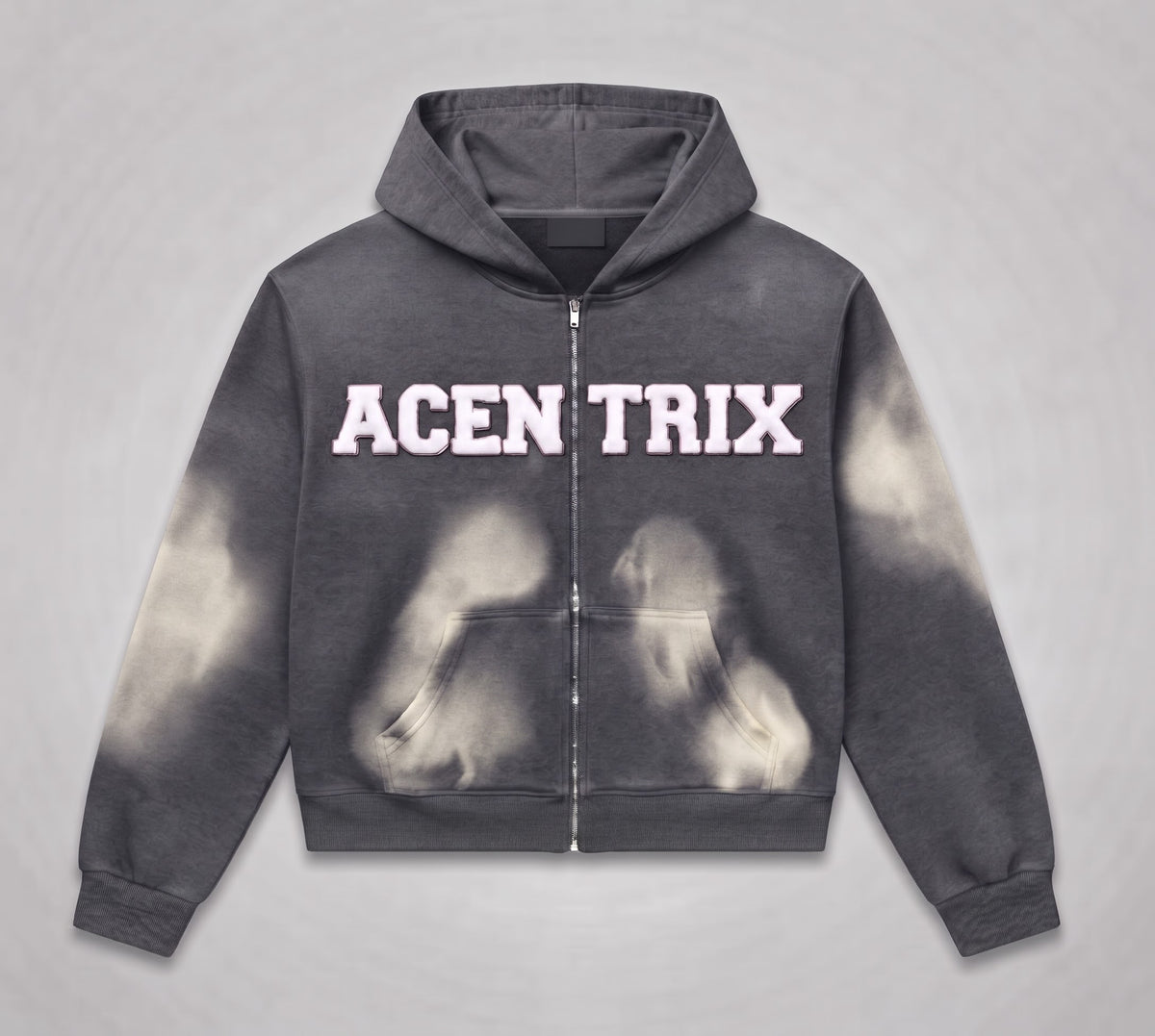 Acentrix Grey and Pink zip up hoodie