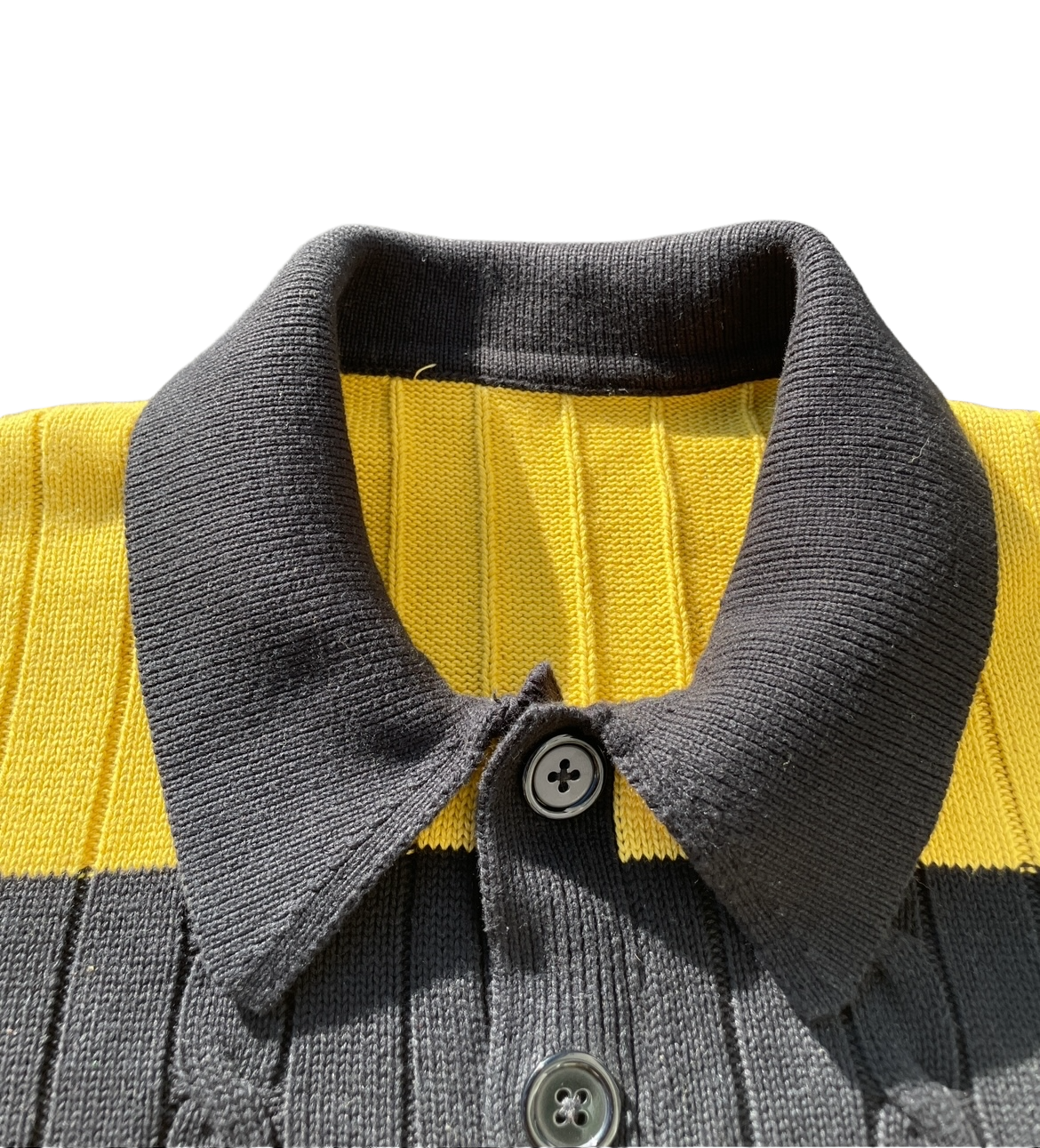 Rugby Black and Yellow Knitted polo