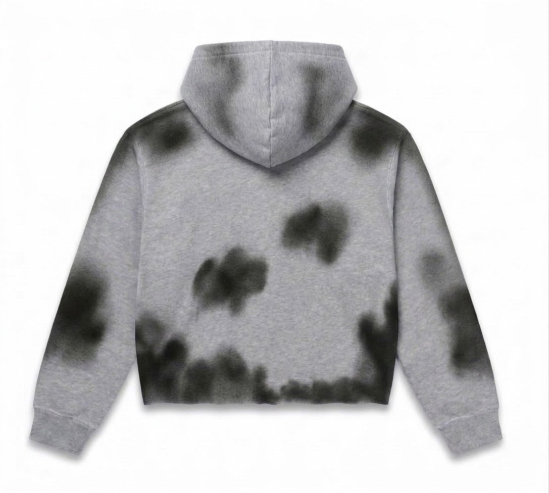 Acentrix Grey and black zip up hoodie