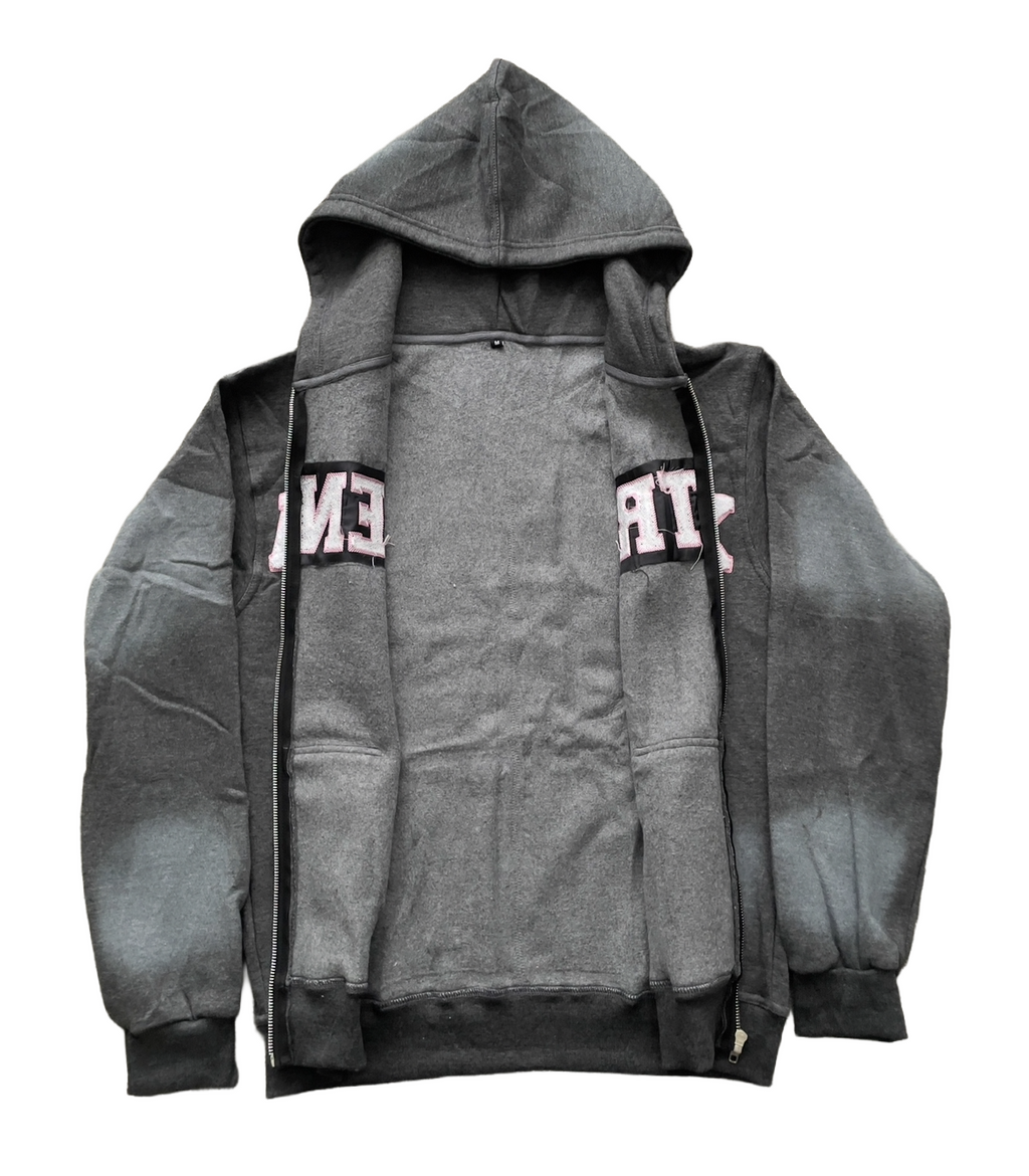 Acentrix Grey and Pink zip up hoodie