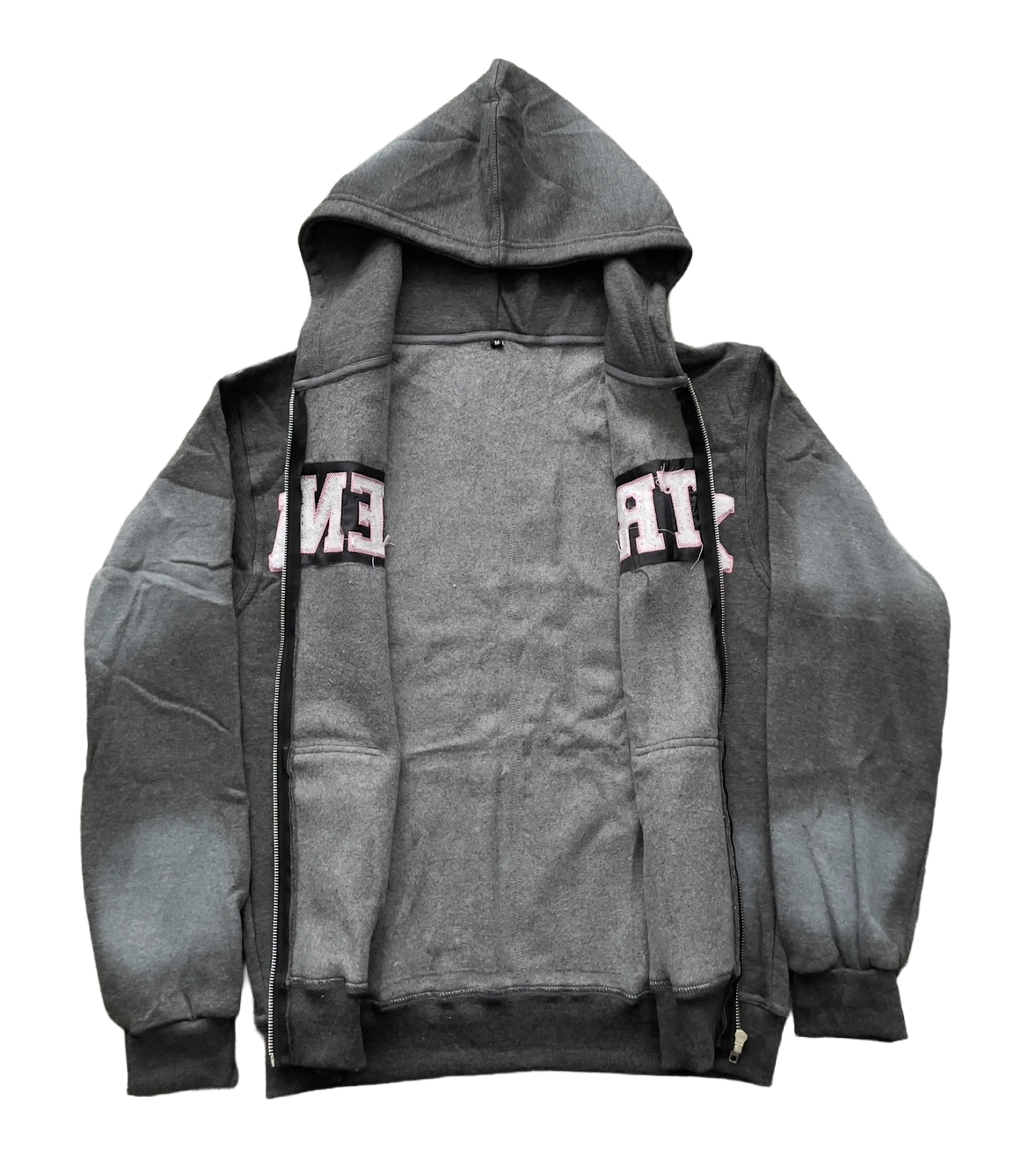 Acentrix Grey and Pink zip up hoodie