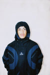 Reversible Black Windbreaker